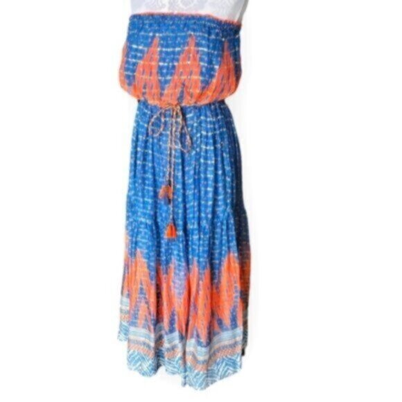 Anthropologie -VERB BYPALLAVI SINGHEEV - Blue Bandhani Printed Dress NWT… - Picture 1 of 13